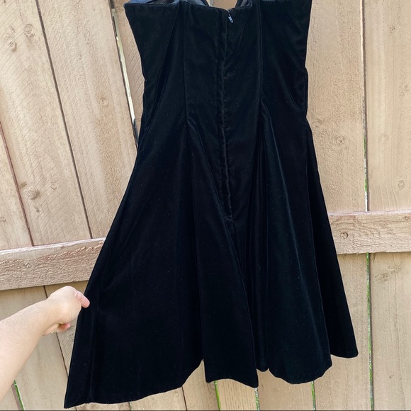 Vintage Jessica Mcclintock Gunne Sax velvet dress sz 9/10 US 4 - Picture 5 of 7